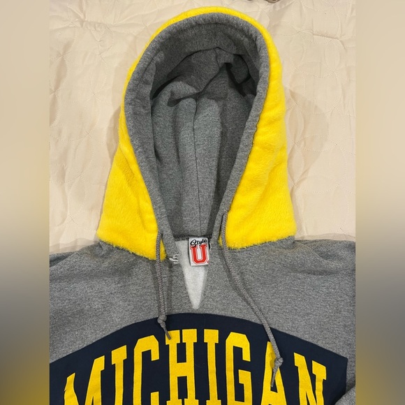 Michigan cropped sweatshirt with fleece hood. Size small. - Picture 2 of 3
